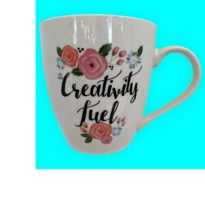 Creativity Fuel Pfaltzgraff Coffee Mug with Flowers Mug Cup 4" Tall
